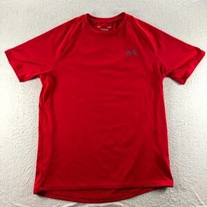 Under Armour Tech 2.0 Training T Shirt Mens Medium Red Moisture Wicking Athletic